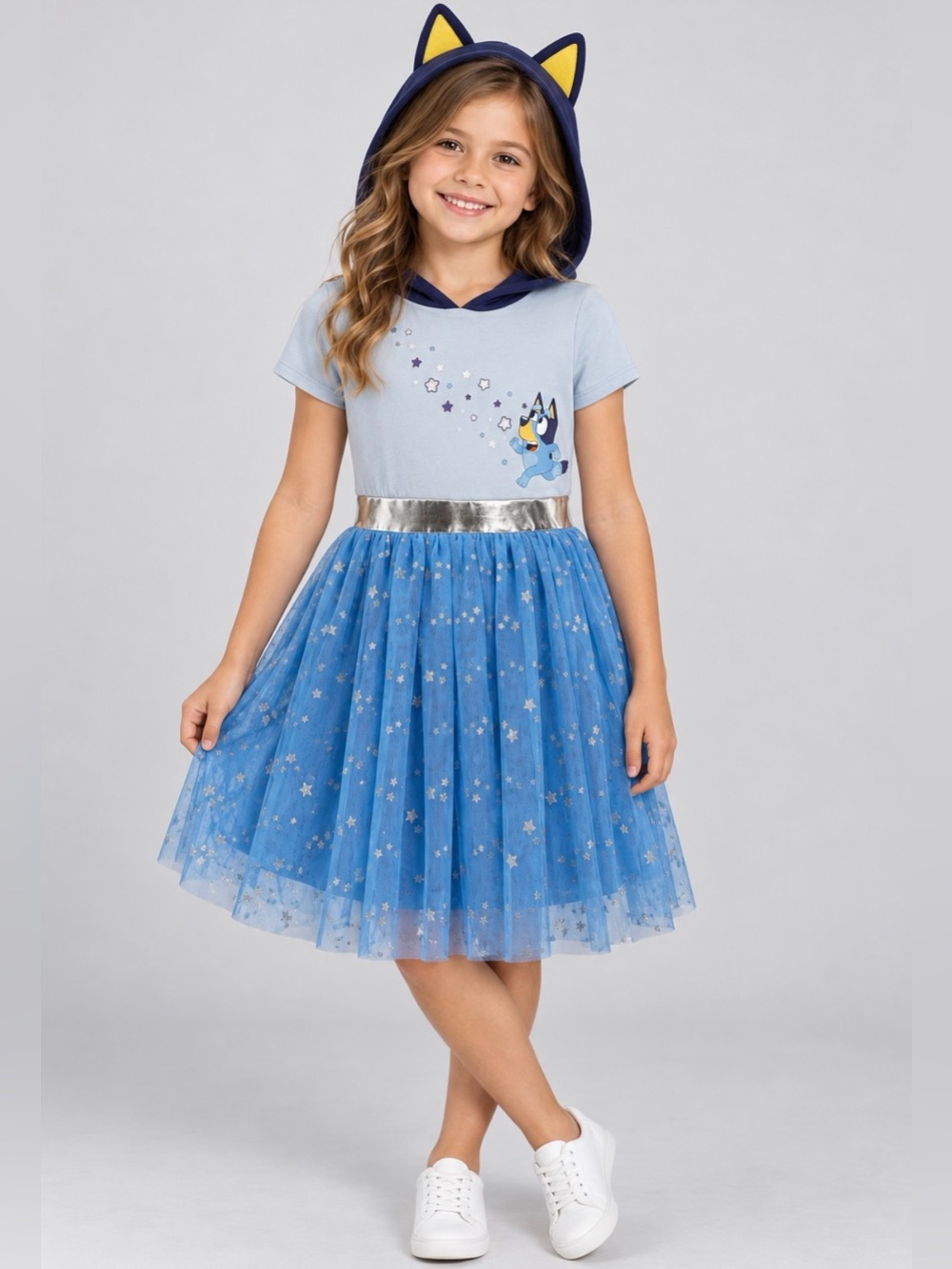 Blue Hooded Bluey Dress
